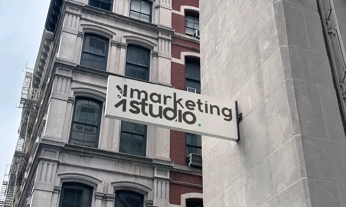 A2 Marketing Studio sign